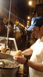 Making panino con la milza