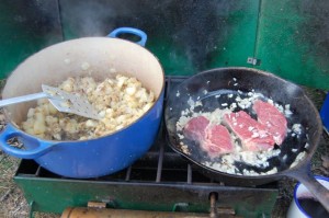 Steak and potatoes
